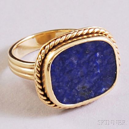 14kt Gold and Lapis Ring