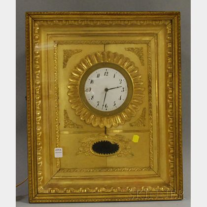 Neoclassical Gilt Wall Clock