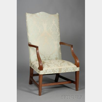 Federal Mahogany Carved Lolling Chair