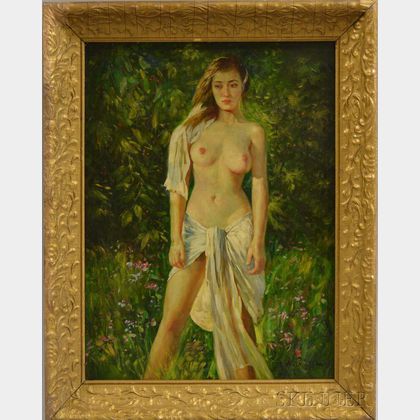 N. Henry Bingham (American, b. 1939) Standing Nude