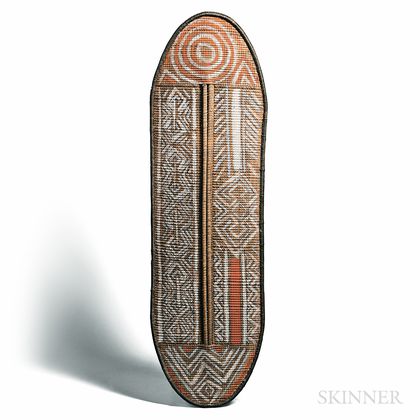 Ngandu/Zulu-style Painted and Woven Shield