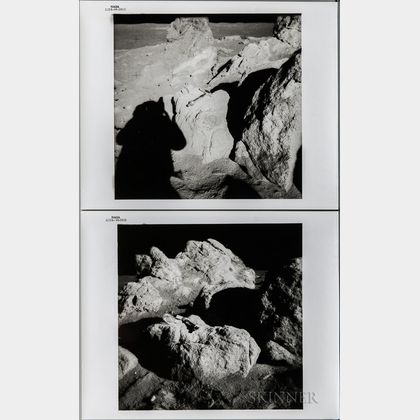 Apollo 14, Boulders Near Cone Crater, Three Photographs.