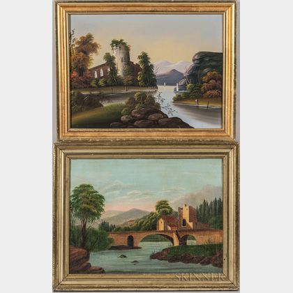 Two American School Oil on Canvas Landscapes