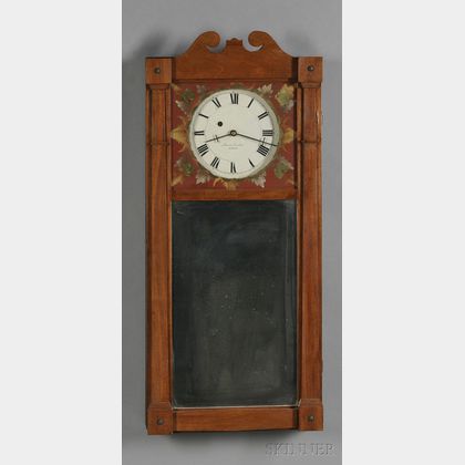 James Corliss Mahogany Mirror Wall Clock