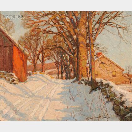 Robert Emmett Owen (American, 1878-1957) A Country Road in Winter