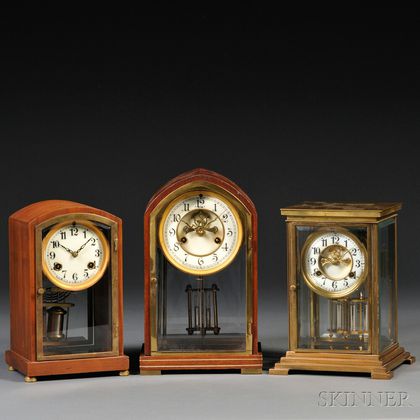 Three Waterbury Mantel Clocks