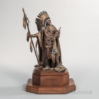 Limited Edition Cast Bronze Sculpture of Chief Washakie