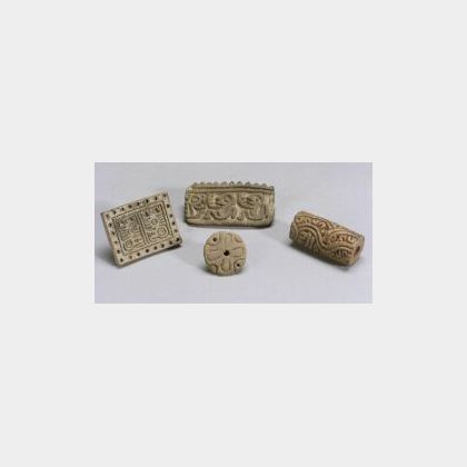 Four Pre-Columbian Pottery Stamps