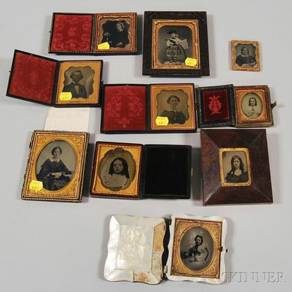 Eleven Ambrotype Portraits and a Tintype Portrait