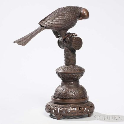 Bronze Bird on a Perch