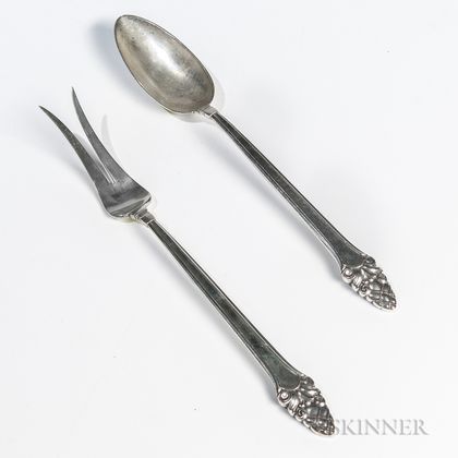 Gorham Sterling Silver Serving Fork and Spoon