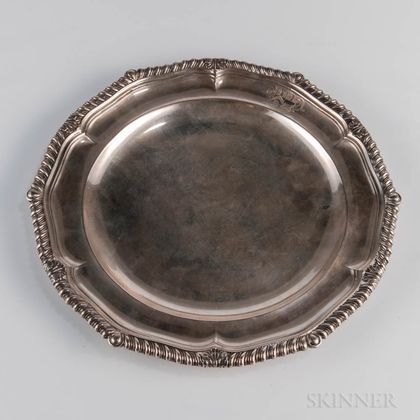 George III Sterling Silver Dinner Plate