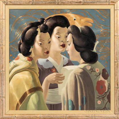 American School, 20th Century Three Japanese Women.