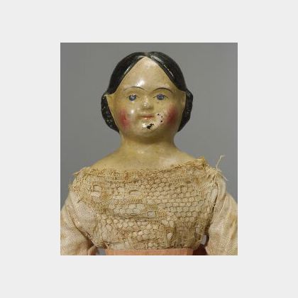 Papier-Mache Shoulder Head Doll