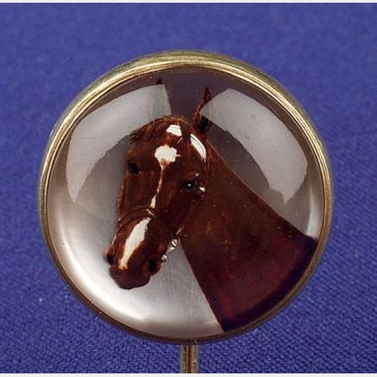 14kt Gold and Reverse Crystal Stock Pin, Marcus & Co.