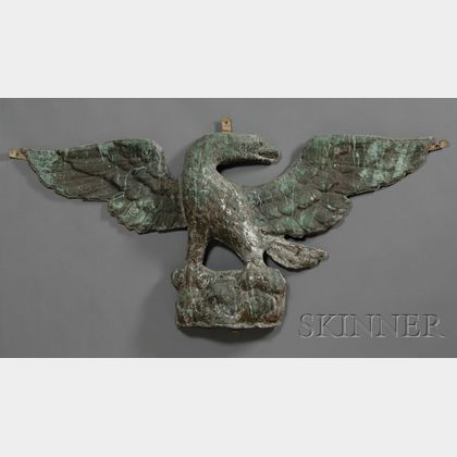 Molded Sheet Copper Wall-mounted Architectural Eagle Figure