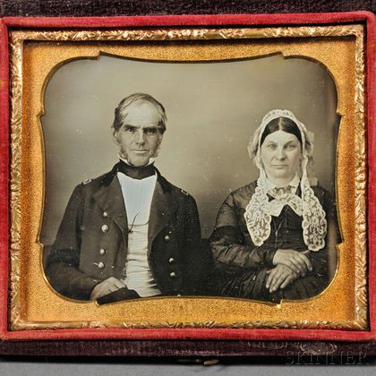 Sixth-plate Daguerreotype Portrait of "Gen. & Mrs. Stone,"