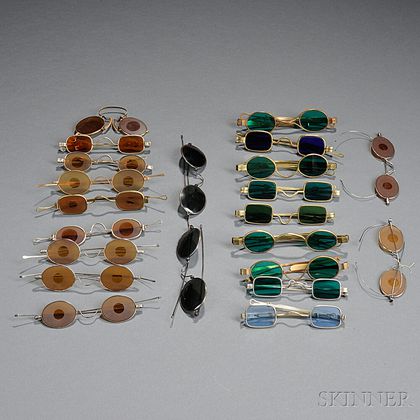 Collection of Tinted Lens Spectacles or "Sunglasses,"
