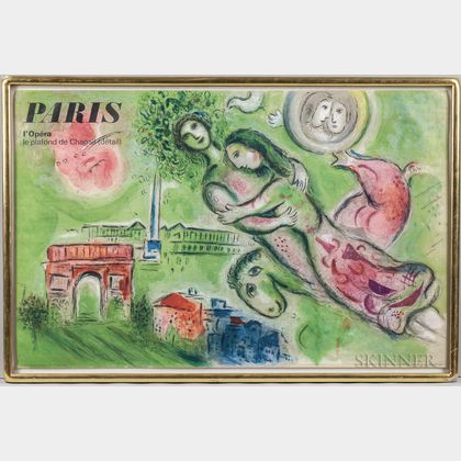 Charles Sorlier (French, 1921-1990) After Marc Chagall (Russian/French, 1887-1985) Two Framed Posters: le plafond de Chagall