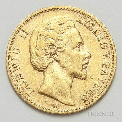 1878-D German 10 Mark Gold Coin