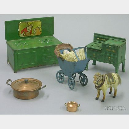 Dollhouse Items and a Miniature Kitchen