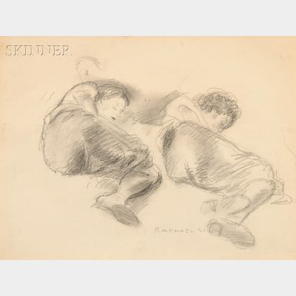 Raphael Soyer (American, 1899-1987) Two Figures Reclining