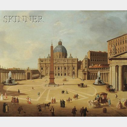 After Giovanni Paolo Pannini (Italian, 1691-1765) View of St. Peter's Square, Rome