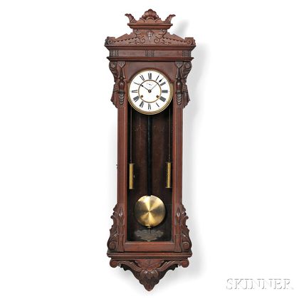 Ansonia Walnut "Medin" Wall Clock