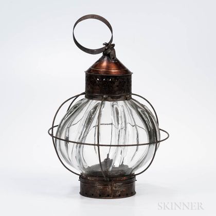 Large Tin and Glass Lantern