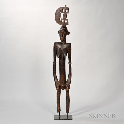 Senufo Carved Wood Standing Female Figure