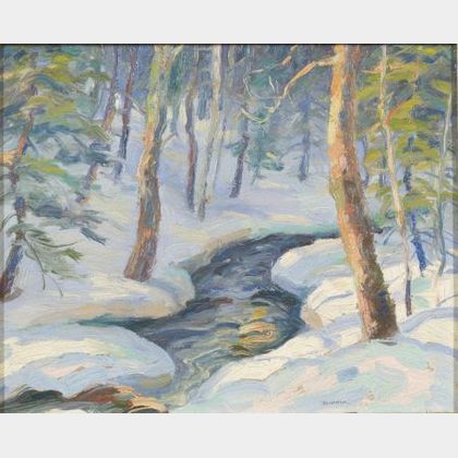 H. Boylston Dummer (American, 1878 - 1945) Winter Stream