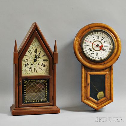 Sharp Gothic Steeple Clock and a Calendar Clock
