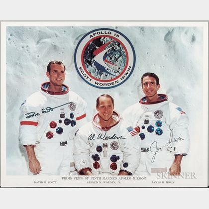 Apollo 15, Prime Crew, Autopen Signed Lithograph.