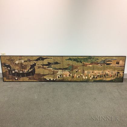 Reproduction of a Painted Japanese Screen