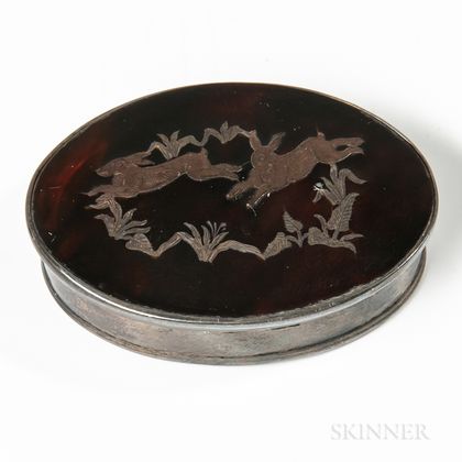 Mounted Sterling Silver Box