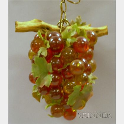 Lucite Bunch-of-Grapes Hanging Light. 