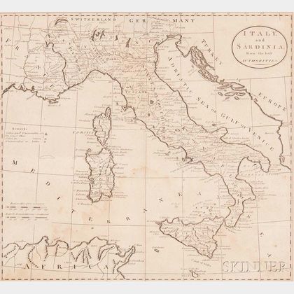 Carey, Matthew (1760-1839) Six Uncolored, Framed Maps from his General Atlas.