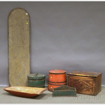Six Assorted Painted Country Items
