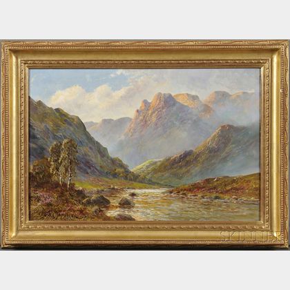 Frank E. Jamieson (British, 1834-1899) Mountain Landscape with a Stream