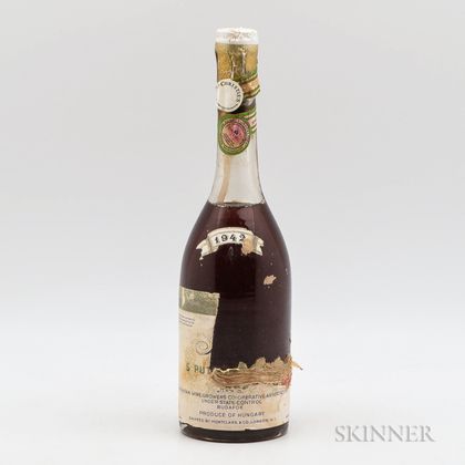 Mountain Wine Growers Cooperative Association Tokaji 5 Puttonyos 1942, 1 500ml bottle 