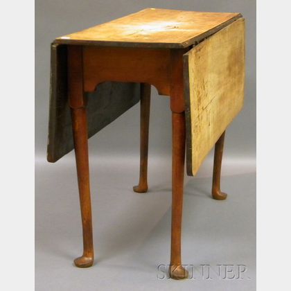 Queen Anne Scrub-top Red-painted Cherry Drop-leaf Table