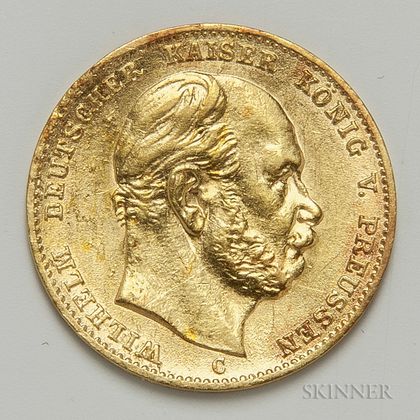 1872-C German 10 Mark Gold Coin