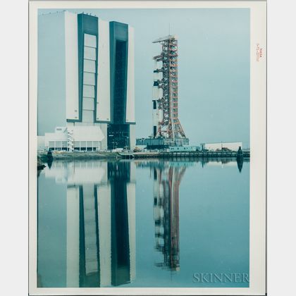 Apollo 15, Roll Out, and On Pad, Two Images.