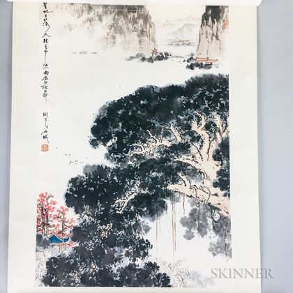 Hanging Scroll Depicting a Fall Landscape