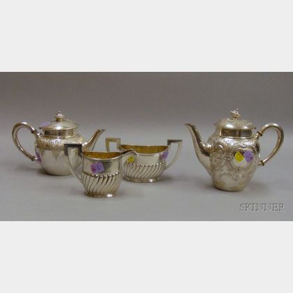 Four-piece .800 Silver Assembled Tea/Coffee Set