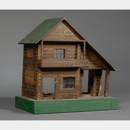 Bliss-type Adirondack-style Dollhouse and Arts & Crafts Wooden Dollhouse Furniture