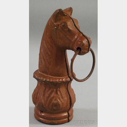 Cast Iron Horse Hitching Post Finial