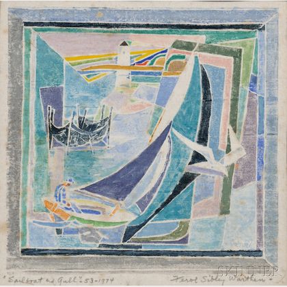 Sold at auction Ferol Sibley Warthen (American, 1890-1986) Sailboat and ...