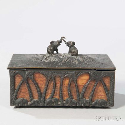Austrian Bronze Elephant Box