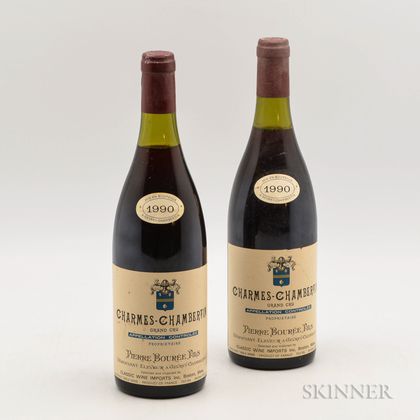 Pierre Bouree Charmes Chambertin 1990, 2 bottles 